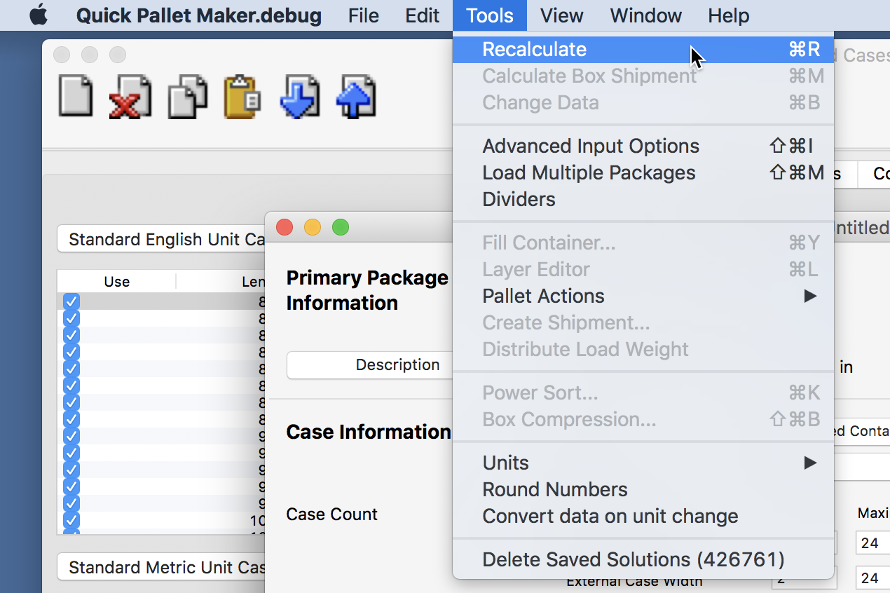 Tools - Recalculate