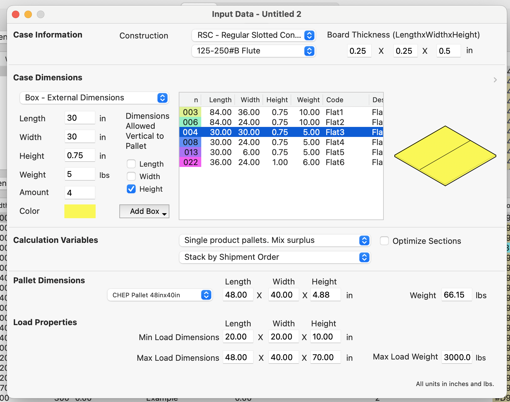 Input Window with Boxes