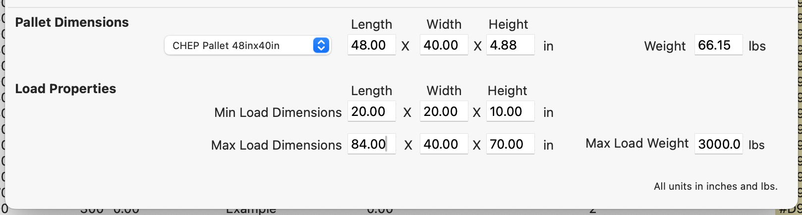 Pallet Constraints