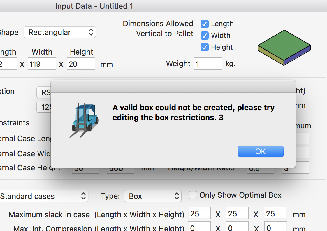 Box Calculation Error