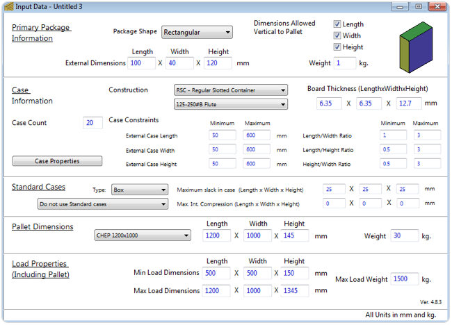 Primary Package Window