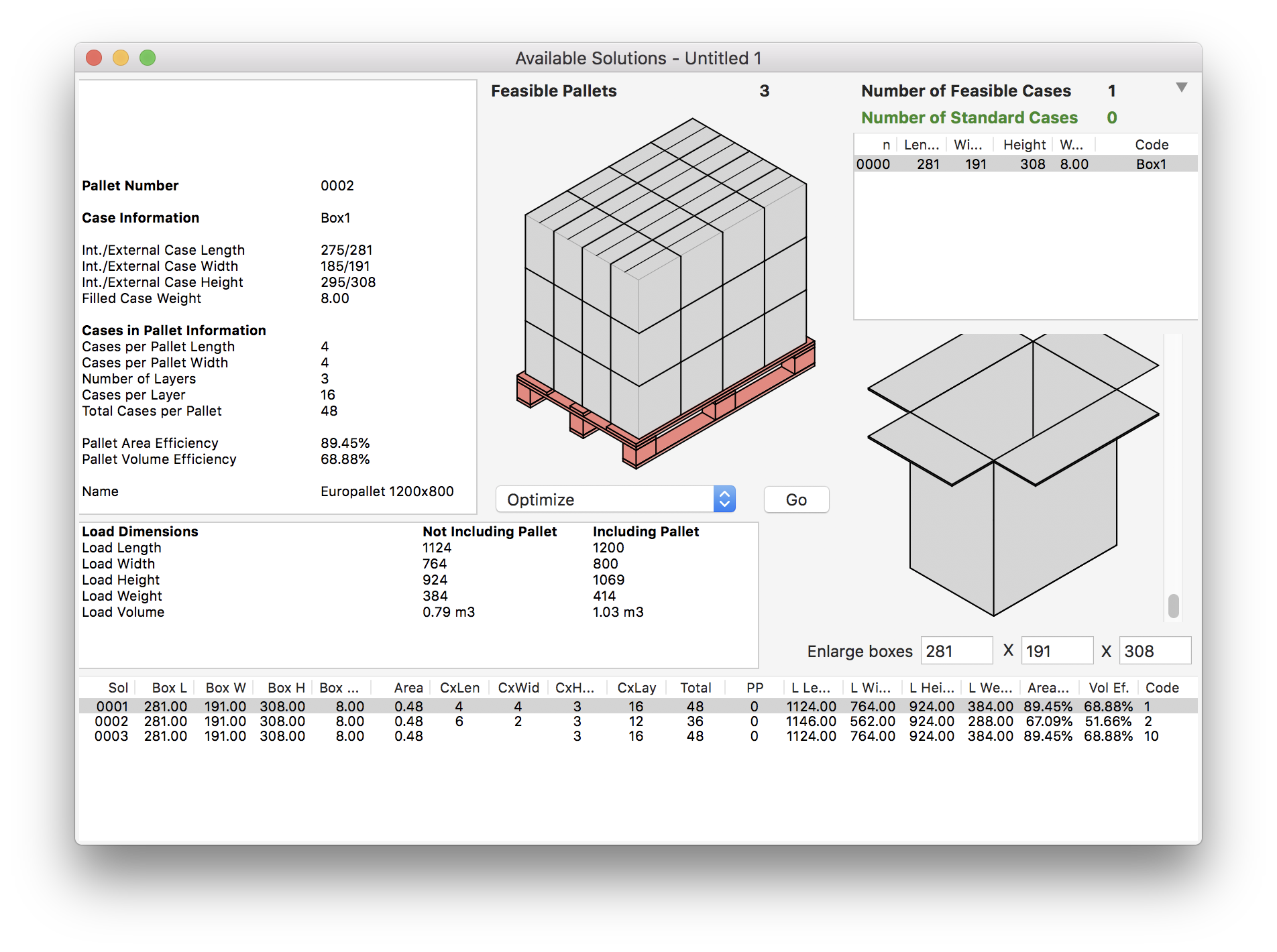 Lengthwise Pallets