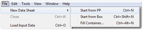 File Menu - Start from PP