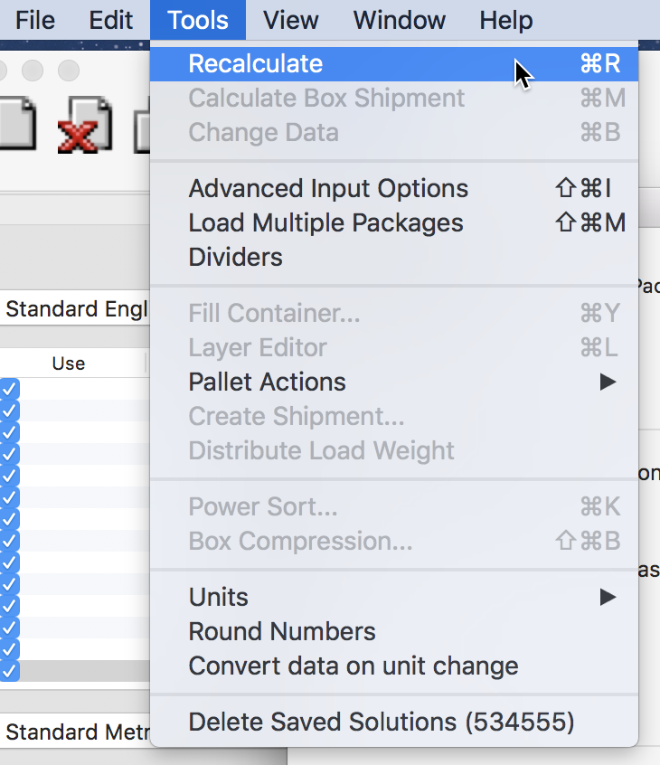 Tools - Recalculate