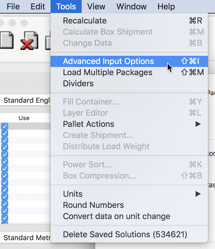 Tools - Advanced Input Options