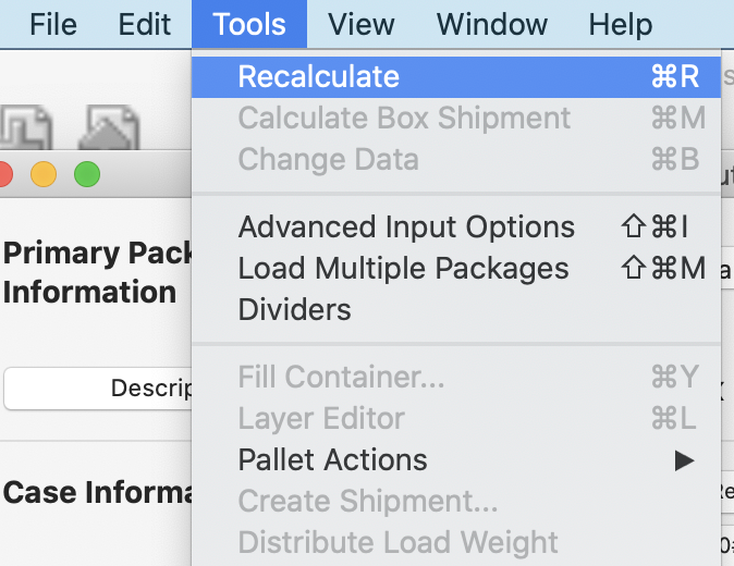 Tools - Recalculate