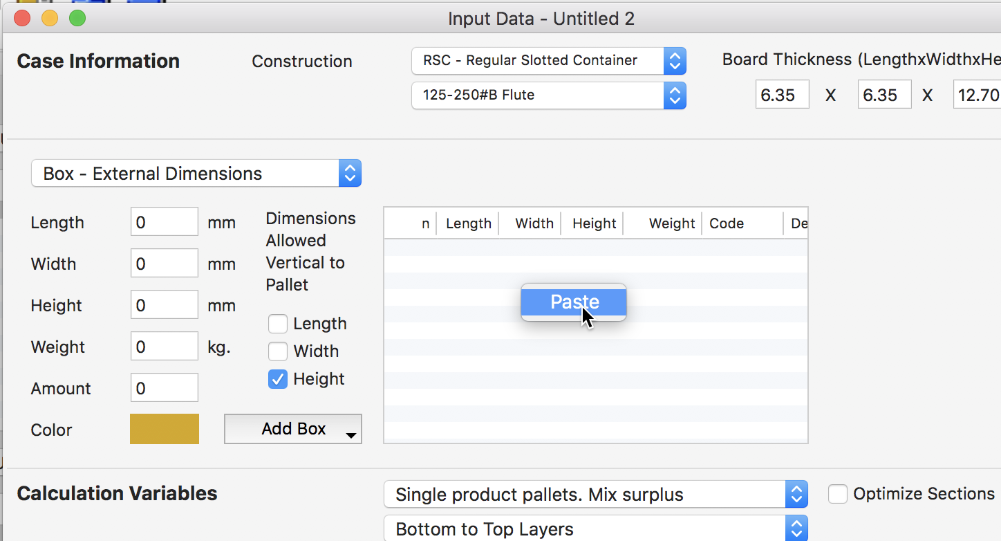 Copy Paste Box Data