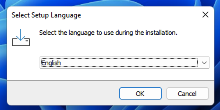 Select Setup Language