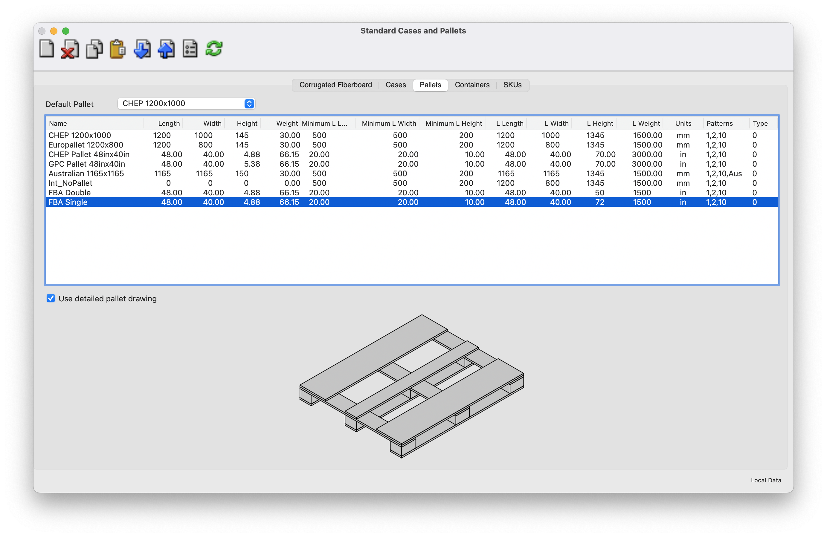 New FBA pallets