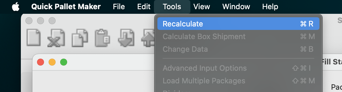 Tools - Recalculate