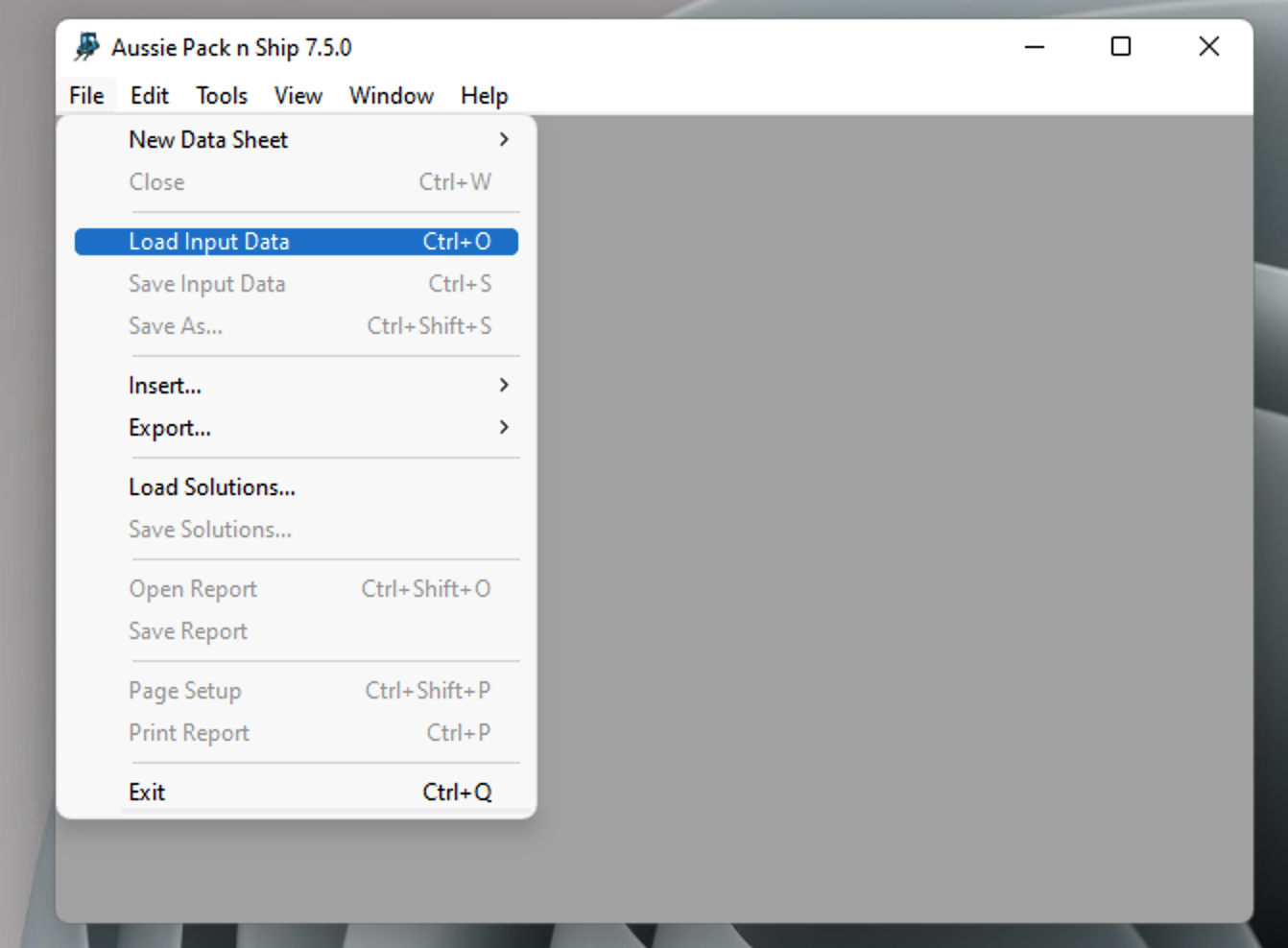 File - Load Input Data