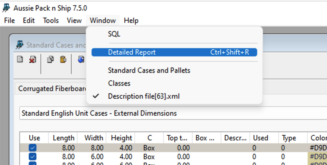 Window - Detailed Report
