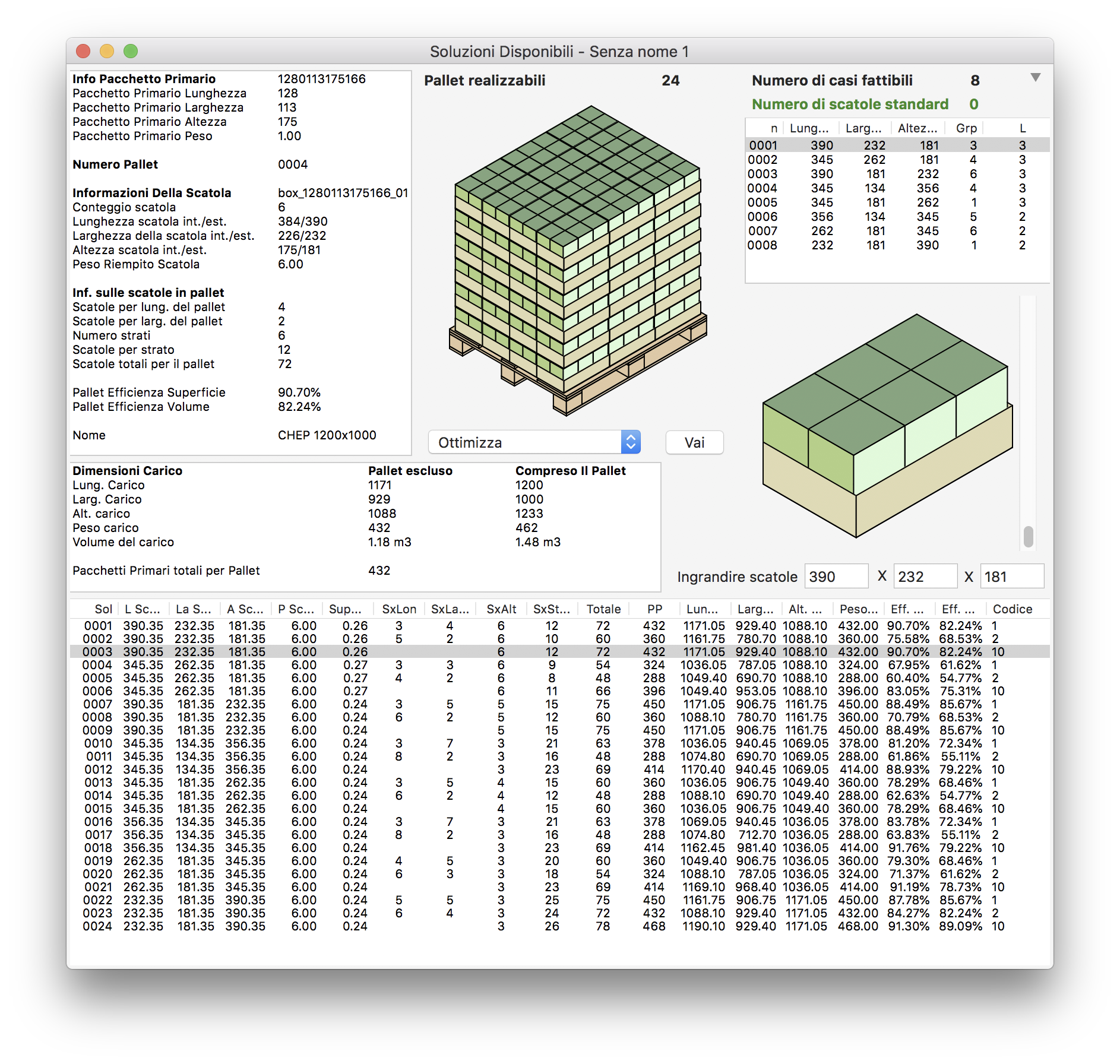 Available Solutions Window